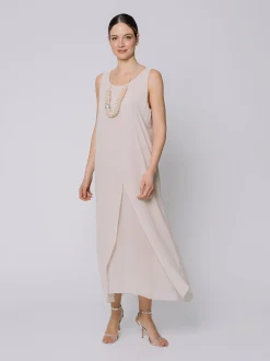 Abito in doppio strato di chiffon