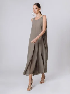Abito lungo in chiffon