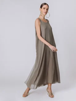Abito lungo in chiffon