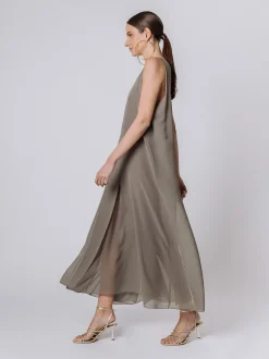 Abito lungo in chiffon