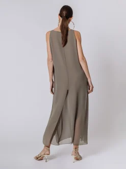 Abito lungo in chiffon