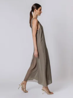 Abito lungo in chiffon