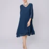 Abito Midali Toujours in doppio strato di chiffon