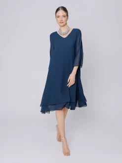 Abito Midali Toujours in doppio strato di chiffon