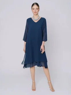 Abito Midali Toujours in doppio strato di chiffon