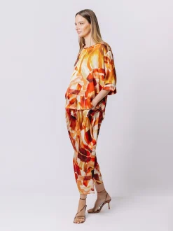 Blusa con stampa BOUQUET