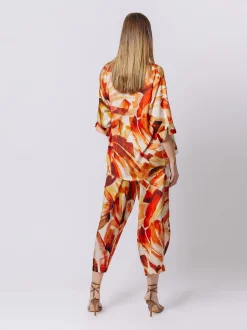 Blusa con stampa BOUQUET
