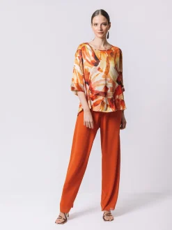 Blusa con stampa BOUQUET