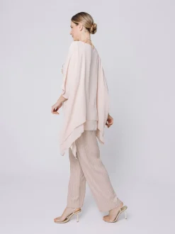 Blusa in doppio strato di chiffon