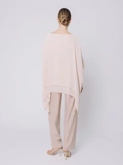 Blusa in doppio strato di chiffon