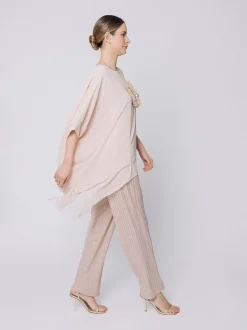 Blusa in doppio strato di chiffon