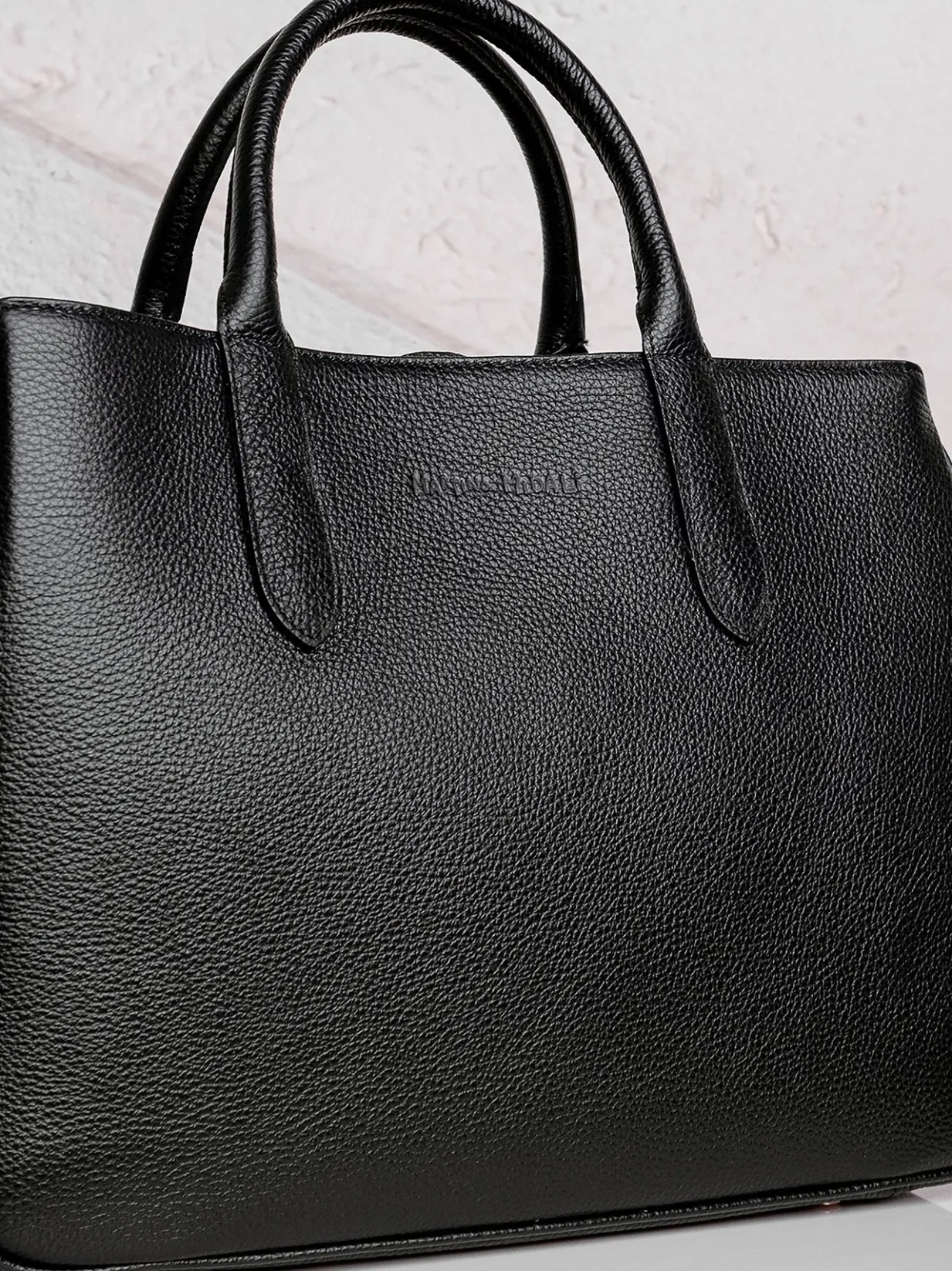 Borsa a mano in pelle BLU