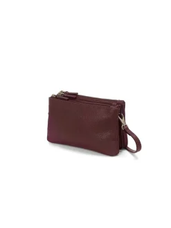 Borsa in pelle con tre zip