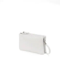 Borsa in pelle con tre zip