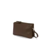 Borsa in pelle con tre zip