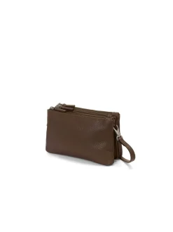 Borsa in pelle con tre zip