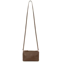 Borsa in pelle con tre zip