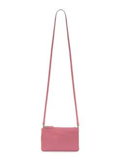 Borsa in pelle con tre zip