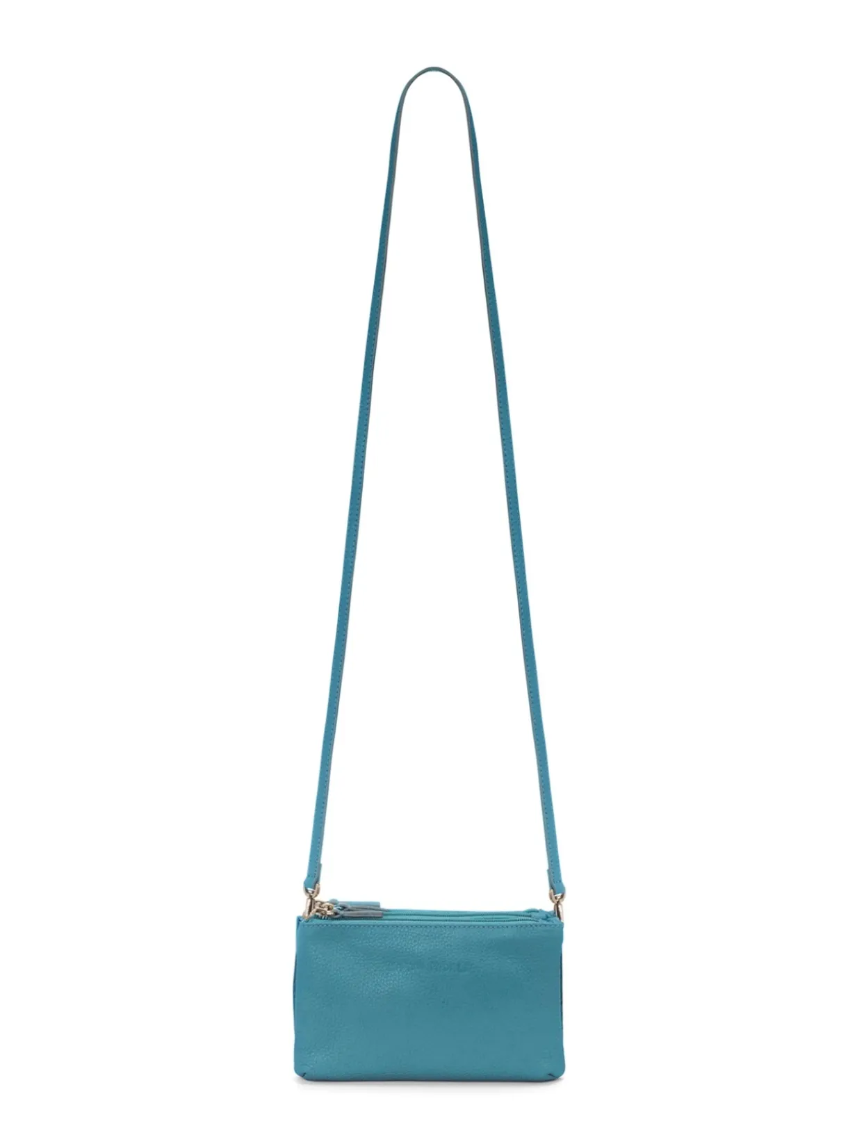 Borsa in pelle con tre zip
