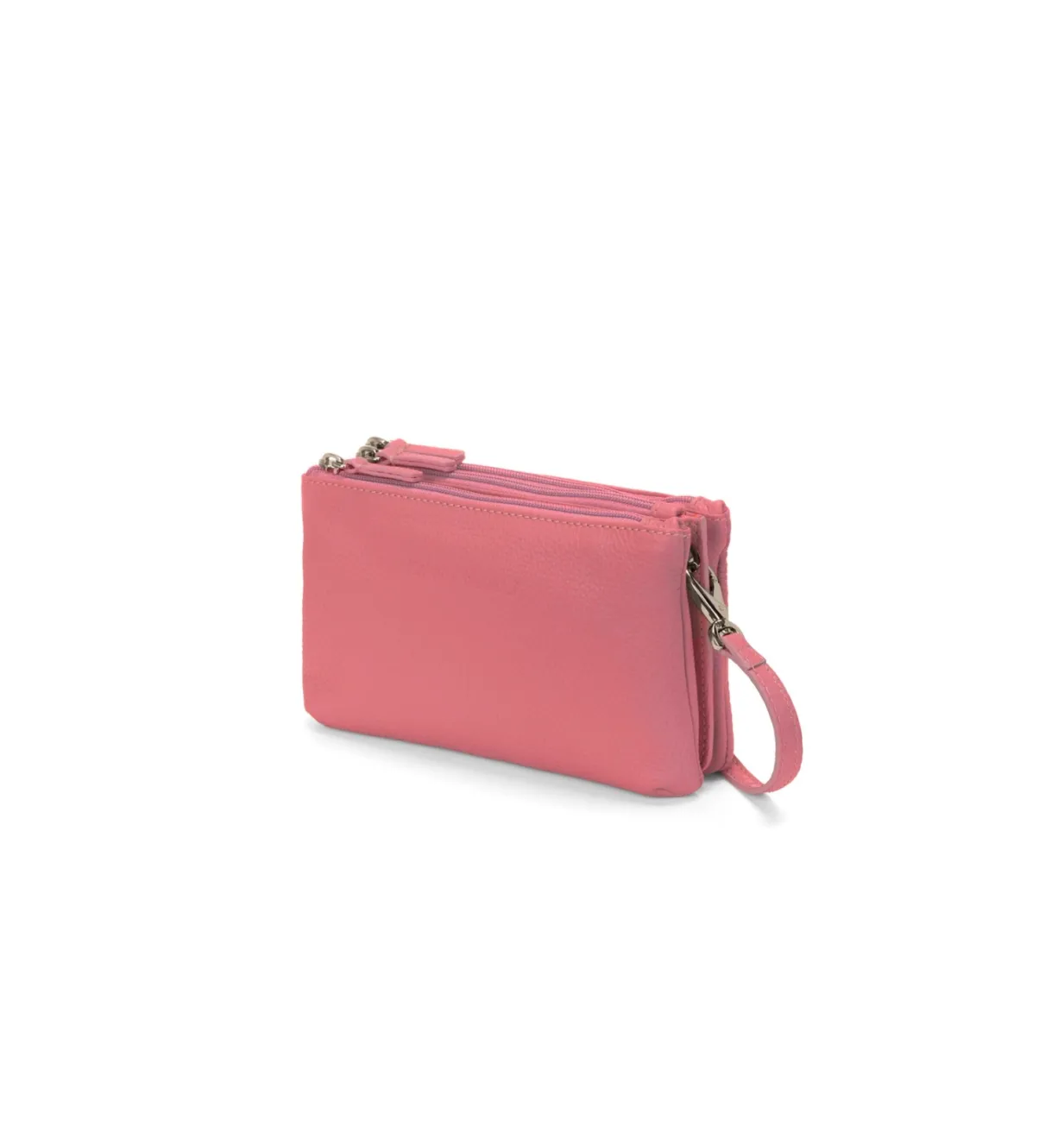 Borsa in pelle con tre zip