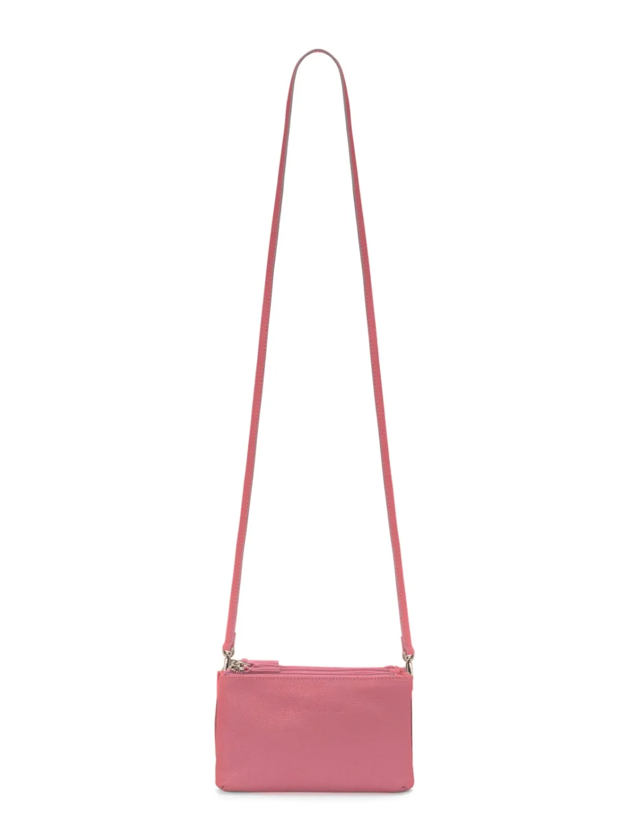 Borsa in pelle con tre zip