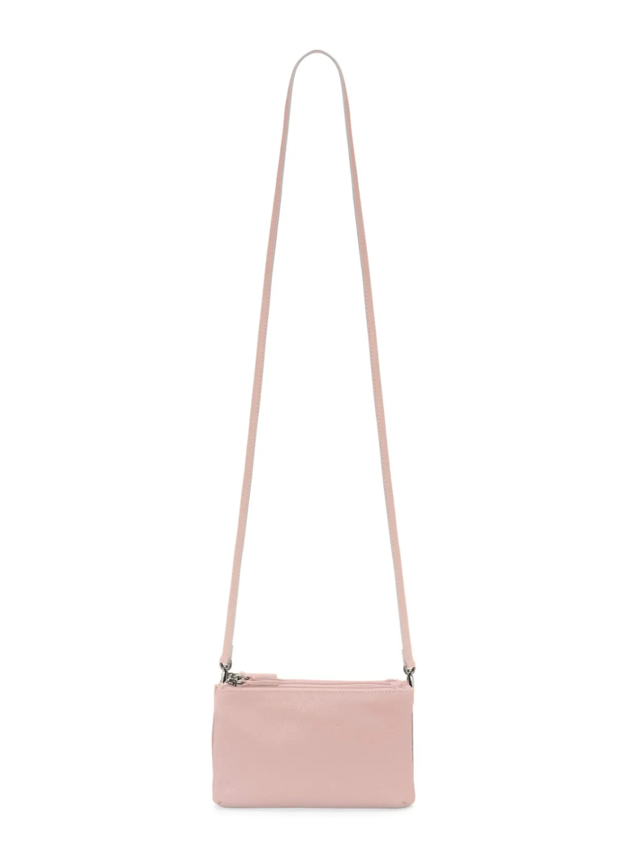 Borsa in pelle con tre zip