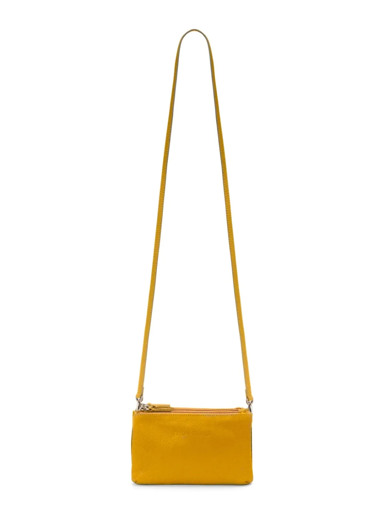Borsa in pelle con tre zip