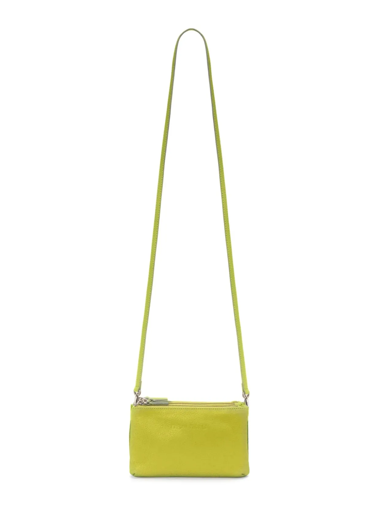 Borsa in pelle con tre zip