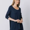 Boxy t-shirt lunga BLU
