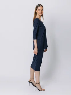 Boxy t-shirt lunga BLU