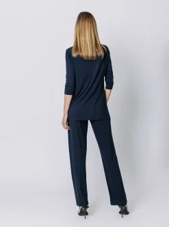 Boxy t-shirt lunga BLU