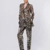 Camicia in chiffon animalier
