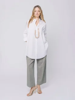 Camicia in popeline stretch
