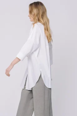 Camicia in popeline stretch
