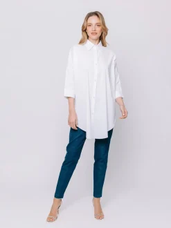 Camicia in popeline stretch