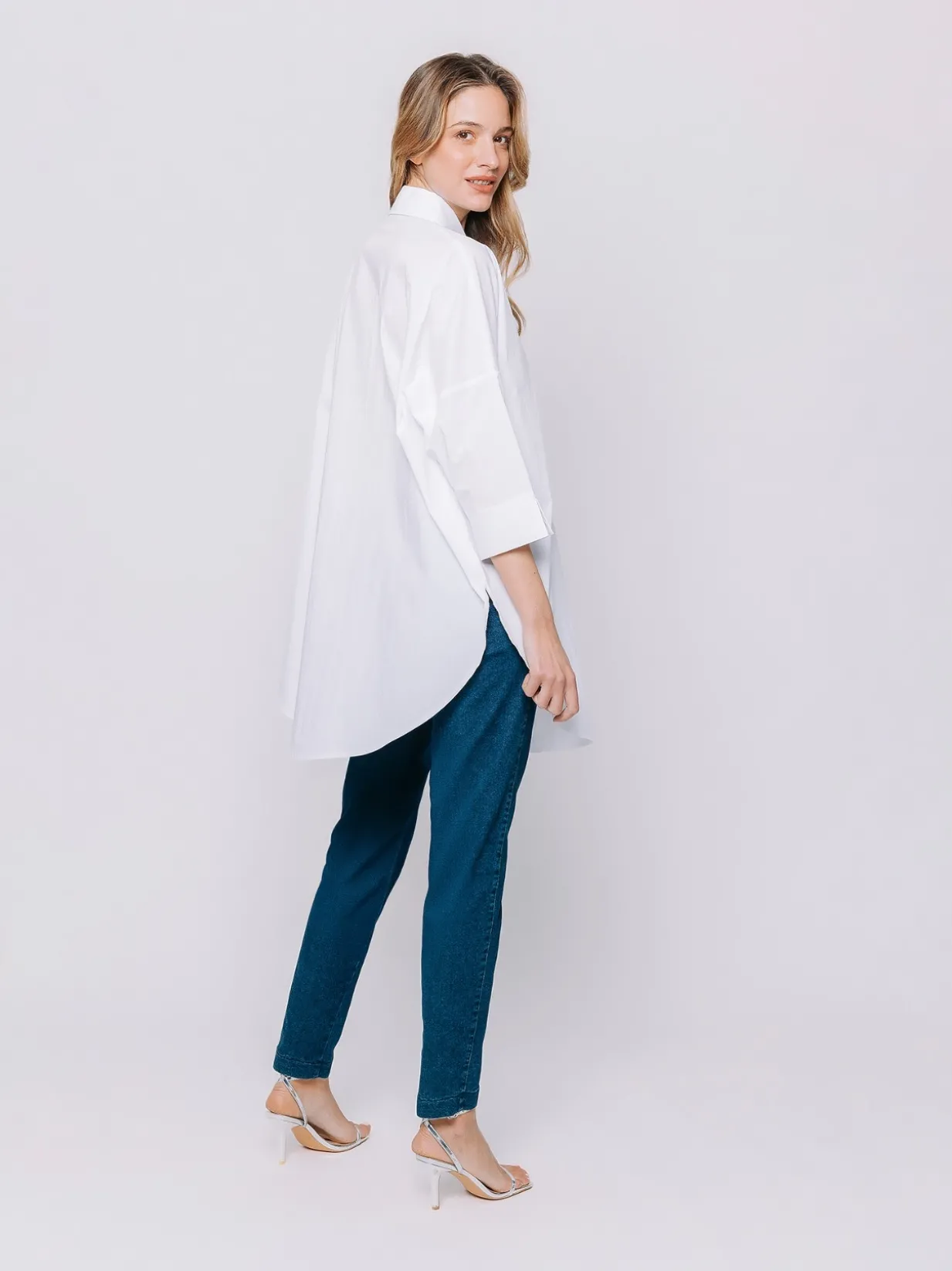 Camicia in popeline stretch