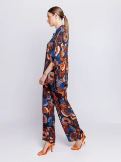 Camicia oversize stampa etnica