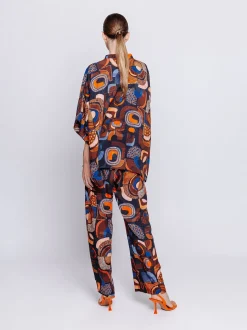 Camicia oversize stampa etnica