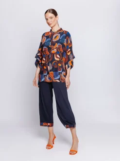 Camicia oversize stampa etnica