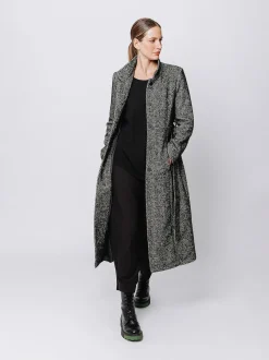 Cappotto con motivo a Spina di Pesce