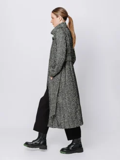 Cappotto con motivo a Spina di Pesce