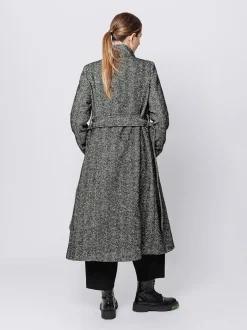 Cappotto con motivo a Spina di Pesce