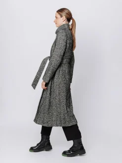 Cappotto con motivo a Spina di Pesce