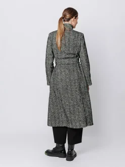 Cappotto con motivo a Spina di Pesce
