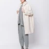 Cappotto in panno misto lana mano velour