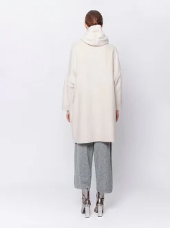 Cappotto in panno misto lana mano velour