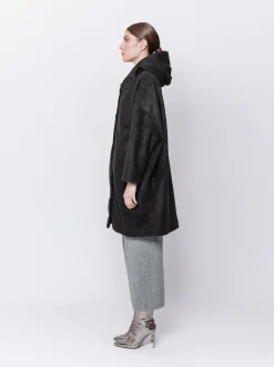 Cappotto in panno misto lana mano velour