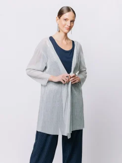 Cardigan in plissè lurex