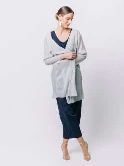 Cardigan in plissè lurex