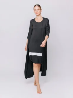 Cardigan lungo in jersey